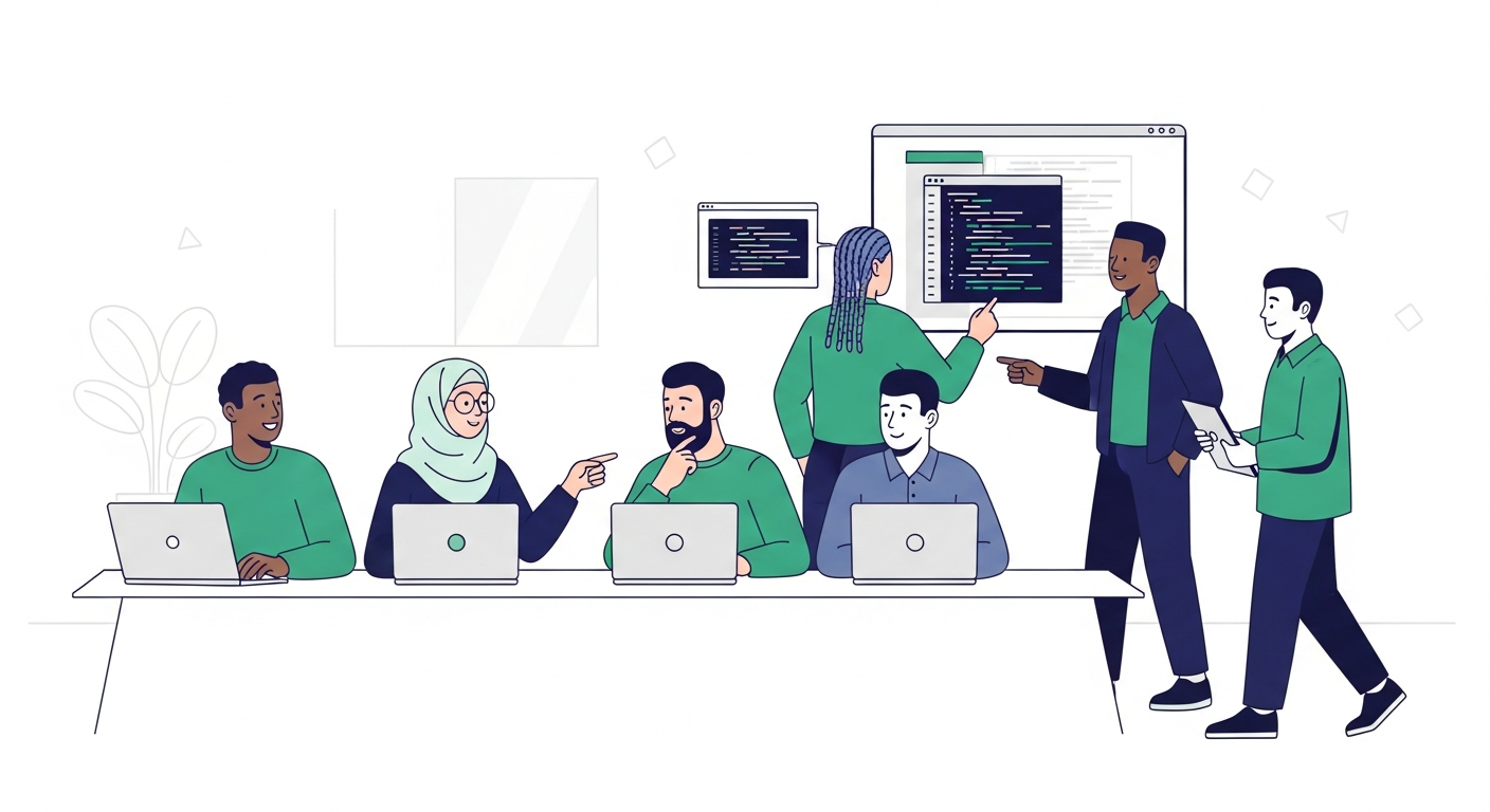 Team working on software development at Codevention Mehsana